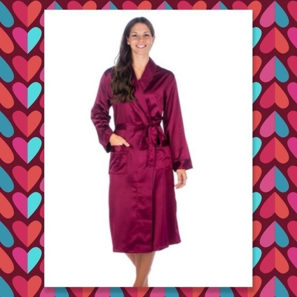 Satin Robe Lingerie Designer Gift Box Luxury Silky BEST SELLER Holiday Gift NEW - Picture 7 of 13